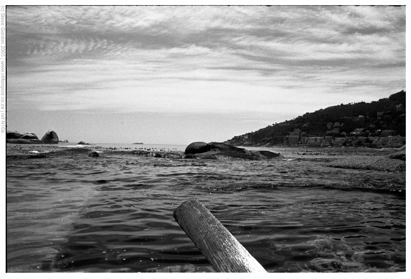 view from Bachelor's Cove looking NE towards Robben Island